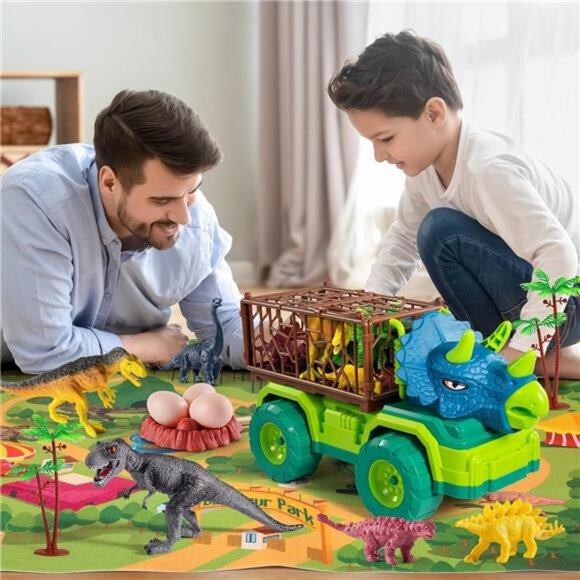 Dinosaur Truck Toy 3-5 Years, Triceratops Transport Car Carrier - Picture 5 of 7